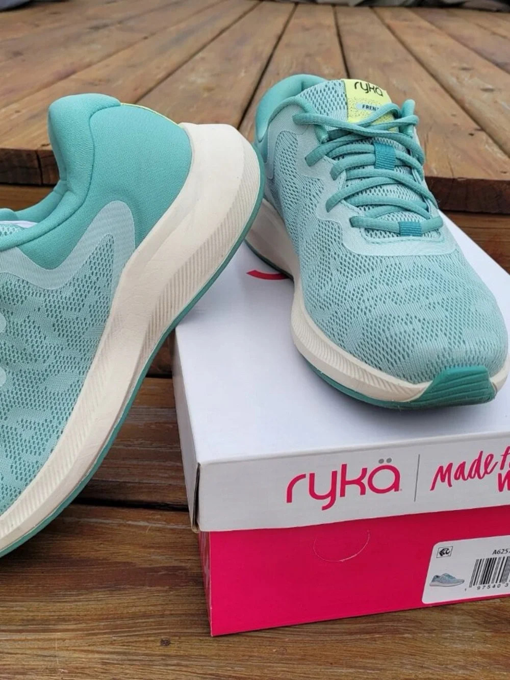 Ryka Frenzy Women's Seafoam Green Lace-Up Athletic Sneakers - Picture 4 of 5